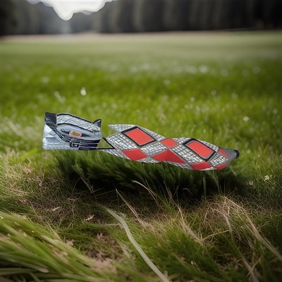 Articulated 3D Printed Snake - Sci-Fi Cyberpunk Dragon Fidget Toy - Red/Silver