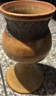 Handmade Pottery Wine Goblet Set of 6, 6 in Tall, Brown/Black Ceramic — photo 4