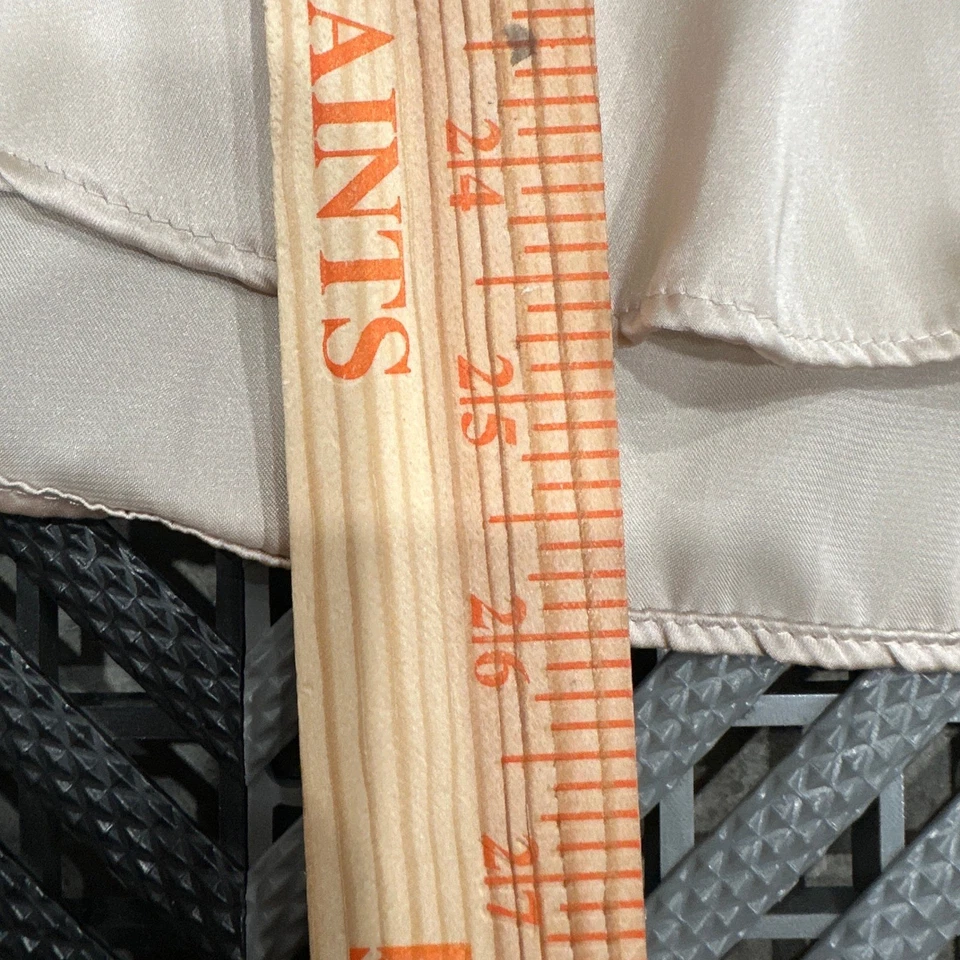 Camisa Blusa Top ZARA Manga Larga Con Botones Talla XS Champagne Satén Look Foto 3 de 4