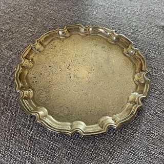 Vintage Antique Silver Plated Cavalier Tray Made In England 26cm Diameter