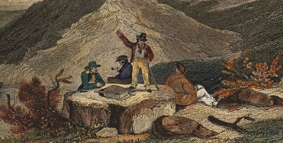 WINKLES (*1801) nach VERHAS (*1811), Romantische Ansicht des Schloss Olbrück, Ss - Bild 4 von 4