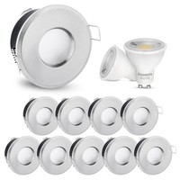10X Led Einbaustrahler IP65 Neutralweiß GU10 3W 230V Deckenlampe Einbauleuchte