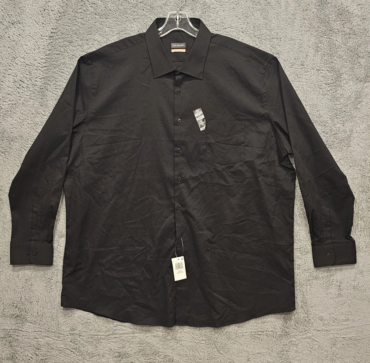 Black Big & Tall Dress Shirts for Men for sale | eBay