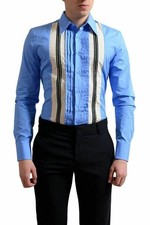 Prada Men's Button Down Tuxedo Style Dress Shirt US 15 IT 38