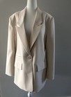 NWOT Shona Joy Blazer Suit Coat Jacket 1 Button White Cream ‘Rice’ Oversized 8-M — photo 6
