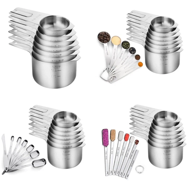 Strudy Stainless Steel Measuring Tool Measuring Spoon Set For Accurate Baking