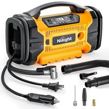 Nilight Portable Air Compressor Tire Inflator AC/DC Dual Power Sources Tire Pump
