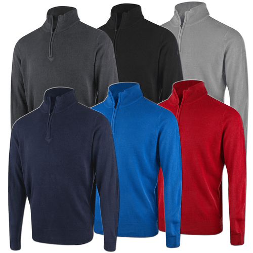 ISLAND GREEN MENS SUPERSOFT FINE KNIT 1/4 ZIP NECK GOLF JUMPER @ 50% OFF RRP - Bild 1 von 16