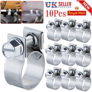 Mini Hose Clips 304 Stainless Steel Hose Pipe Fuel Clamps Petrol Diesel Line