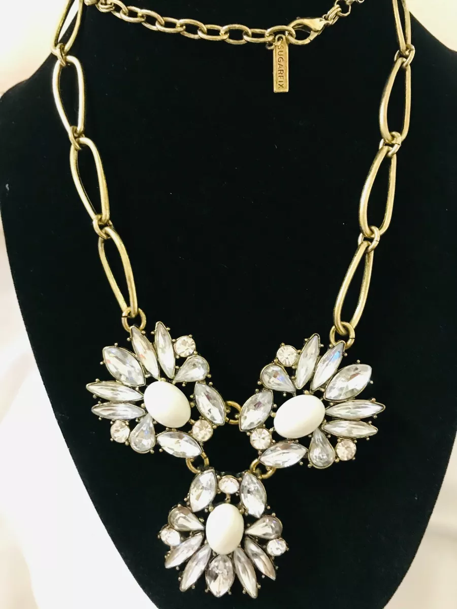 SUGARFIX NECKLACE BY BAUBLEBAR GOLD TONE WITH STUNNING CRYSTAL