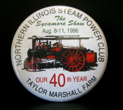 Rumely Case Steam Tractor 1996 North Illinois Club Sycamore Pinback Button Pin