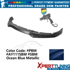 Fits 15-23 Dodge Charger 3PCS Front Lip IKON V3 ABS #PBM Ocean Blue Metallic