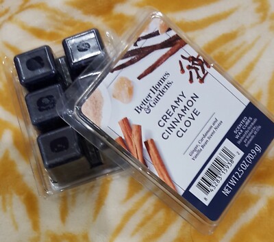 2 pack/12 cubes BHG Highly Fragranced  Scented Wax:  Creamy Cinnamon Clove 2.5oz