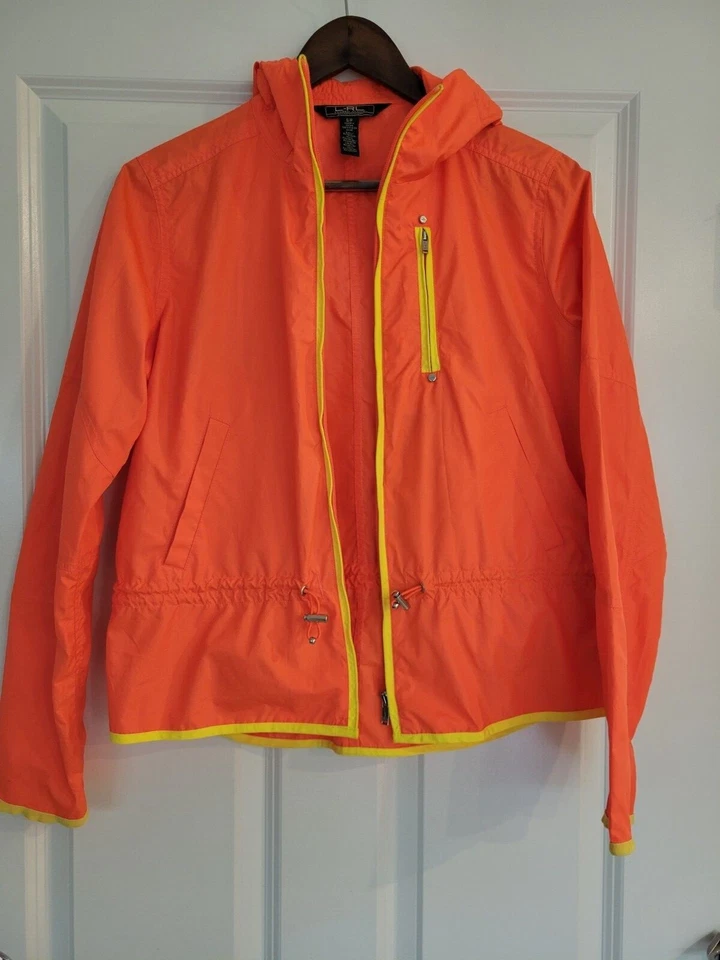Ralph Lauren Travel Women's, Orange Rain Coat Jacket SIZE S/P. - Image 4 of 4