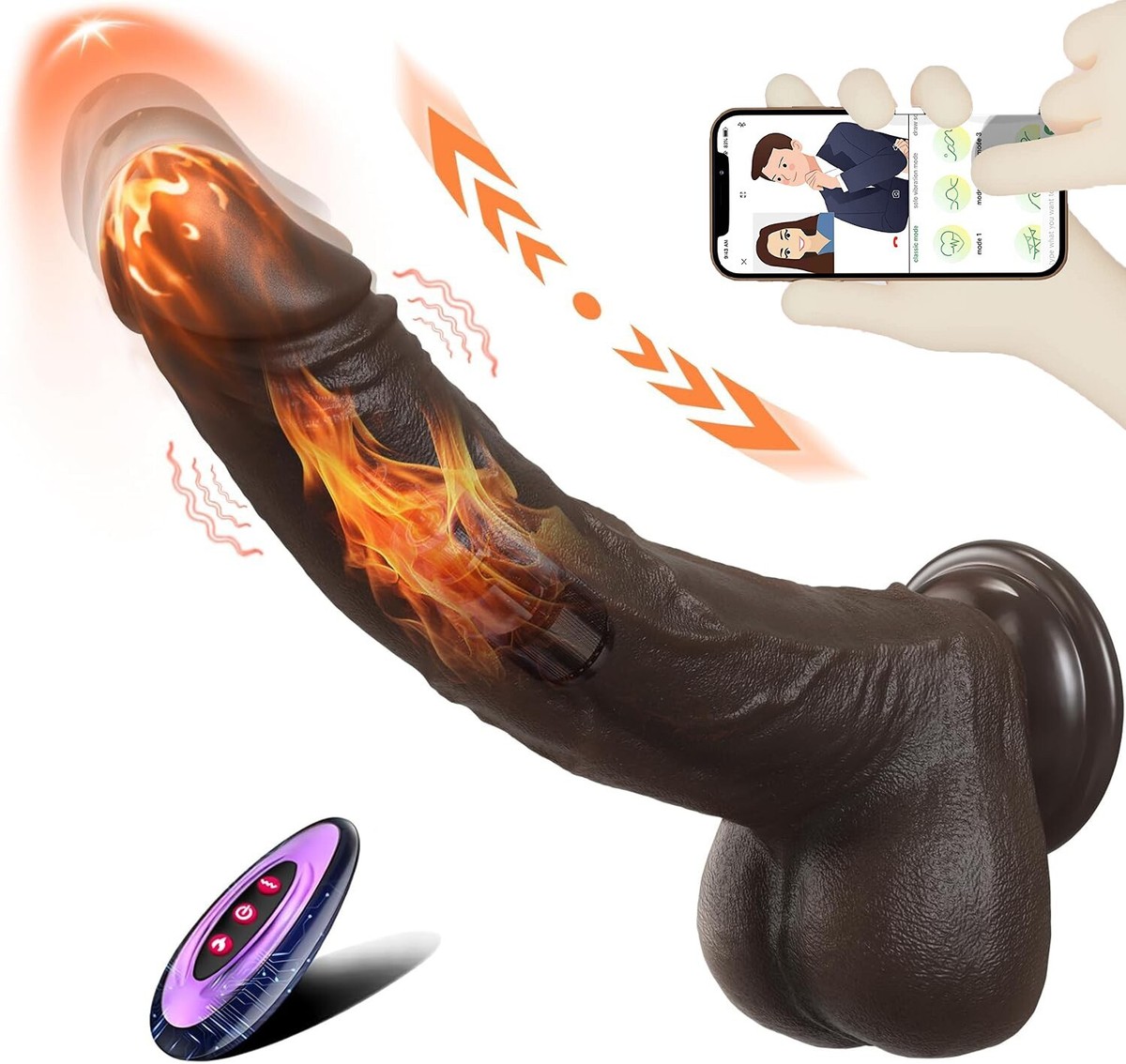 Realistic BBC Dildo Clit Thrusting Vibrator Massager Dong Sex Toys for  Women
