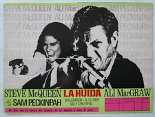 THE GETAWAY Steve MCQUEEN RARE movie catalogue art 1972 Spain
