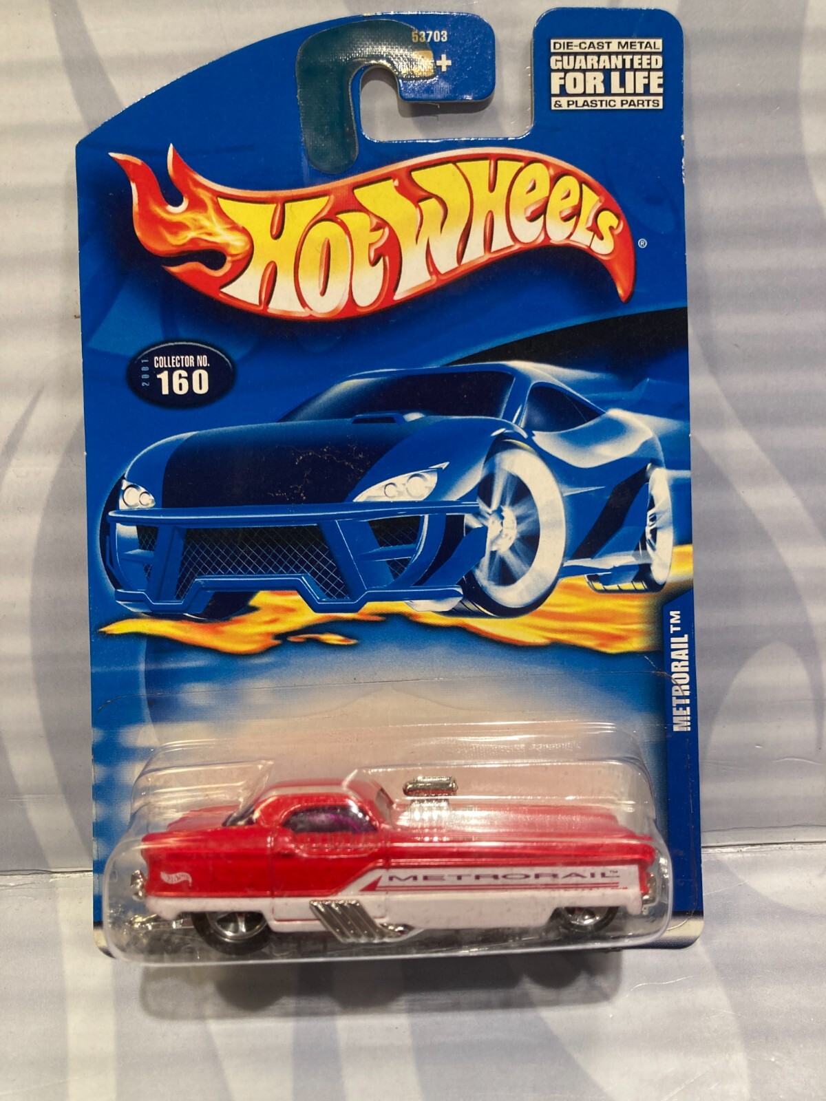 2001 HOT WHEELS  collector #160 = METRORAIL = RED