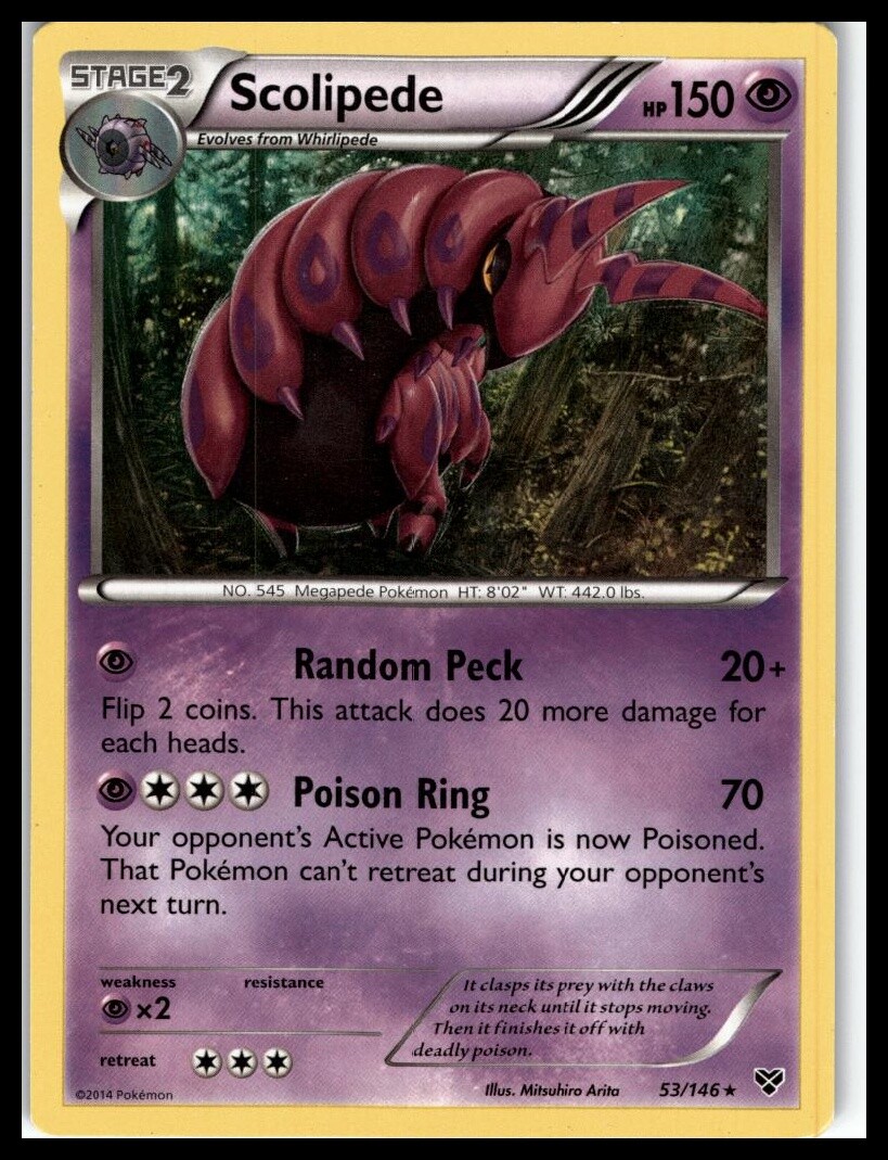 Scolipede #53/146 XY Base Set Pokemon Card