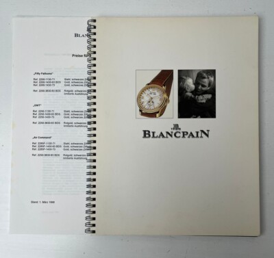 BLANCPAIN Katalog | Uhrenkollektion 1997/1998 auf deutsch    29 x 23 cm