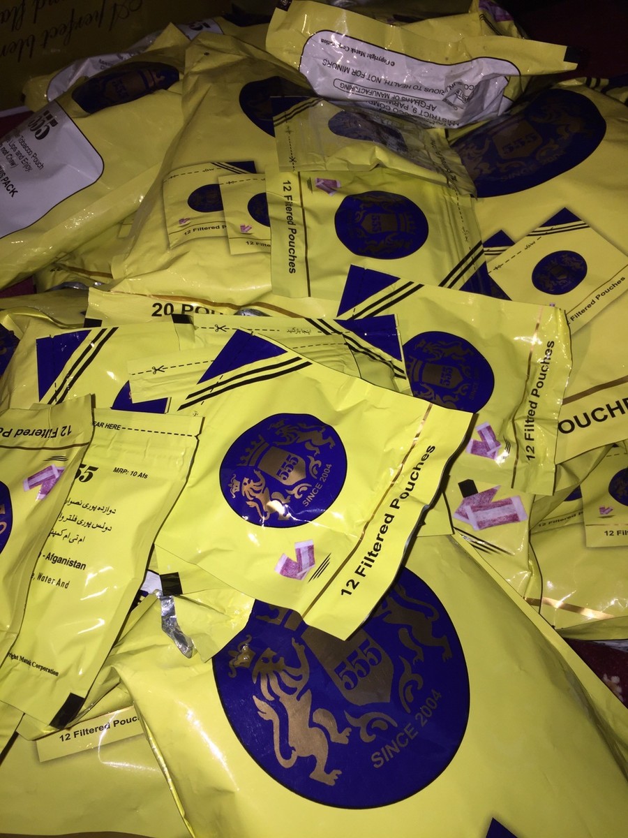 555 tobacco pouch 555 VERY STRONG AFGHAN SNUS - BIG PACK (20 SMALL PACKS EACH WITH 12 POUCHES)