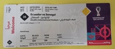 Match 35 Ecuador Senegal 2022 FIFA World Cup TICKET Stub