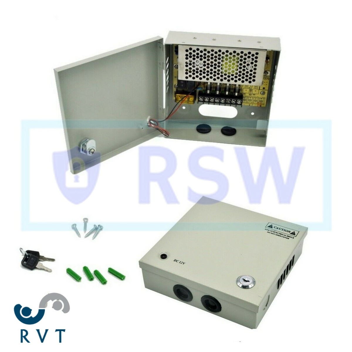 Rack Box Alimentatore stabilizzato 4 uscite Canali Telecamera Telecamere DC CCTV | Acquisti Online su