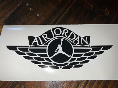 Retro Air Jordan Sticker 12” Black Decal JUMPMAN Vinyl Michael