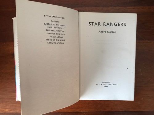 Star Rangers - Andre Norton - 1968 (1953) Hardcover with Dustjacket Fair to GC - Picture 9 of 12