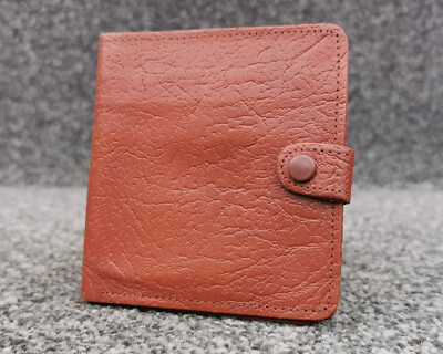 Vintage hellbraune Leder Notizetui Geld Geldbörse, Laschenverschluss, Made in England