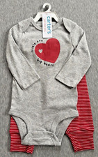 Carters Valentine's Day Boys 6M Bodysuit  Pants Set 'Little One Big Heart'