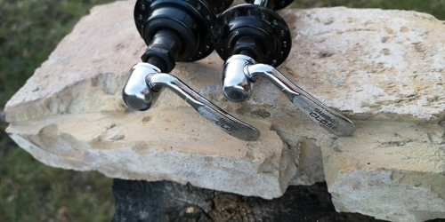 VGC! BLACK Shimano Deore DX FH/HB M650 36/32 Hole Hubs - Picture 5 of 8