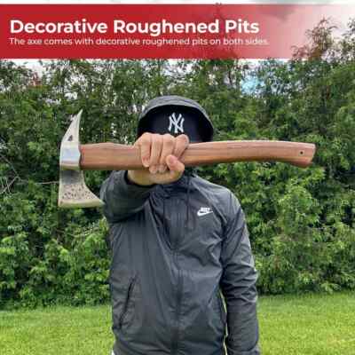 Hand Forged Fire Warden Pickaxe Hatchet - Metal Blade Overall 19''