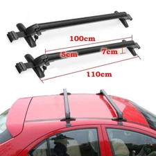 Car Top Roof Rack Cross Bar 43.3" Luggage Carrier Adjustable Aluminum-Universal