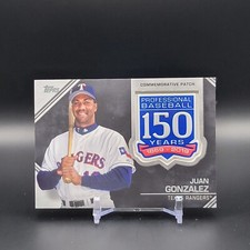 2019 Topps Series 1 150th Anniversary Commemorative Patch Juan González #AMP-JG