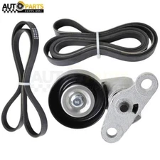 Drive Belt & 90K-38159 A/C Serpentine Tensioner For Chevy Silverado GMC Savana