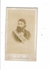 photographie CDV homme FRANC MACON Franc Maçonnerie écharpe LADREY Paris