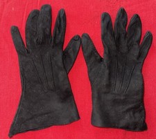 Antique Black Cotton Gloves from the early 1900's Very small Freshly hand washed