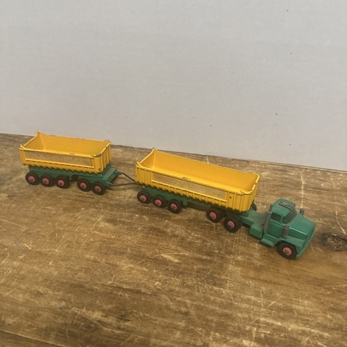 VINTAGE LESNEY MATCHBOX KING SIZE K-16 DODGE TRACTOR WITH TWIN TIPPERS 1960's - Picture 4 of 11