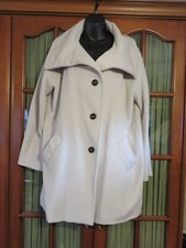 Marella Long Virgin Wool & Cashmere Cream Coat Size 16