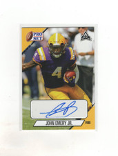 2021 Leaf Pro Set College Autograph Gold John Emery Jr #PS-JEJ Auto Rookie RC