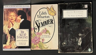 3 Edith Wharton Books - The House of Mirth, Summer, The Age of Innocence