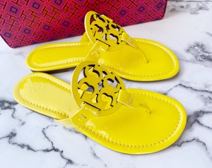 yellow tory burch sandals