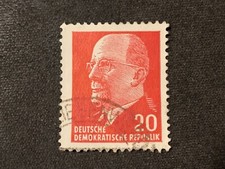 GERMANY EAST DDR DEUTSCHE DEMOCRATIC REPUBLIC 1961 WALTER ULBRICHT 20 PFG RED