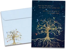- Winter Solstice Greeting Cards - Artful Designs - 1 Card + Matching Envel