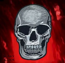 New Skull Skeleton Horror Halloween Embroidered Motorcycle Biker Iron On Patch