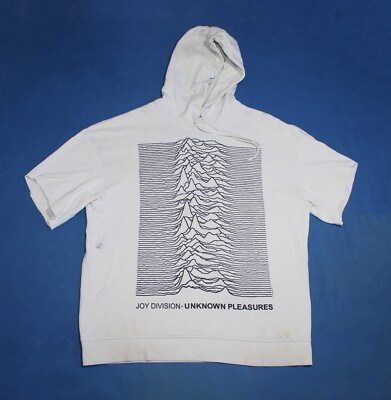 2019 Joy Division Hoodie Unknown Pleasures Post Punk Band Weiß Herren Sweats M