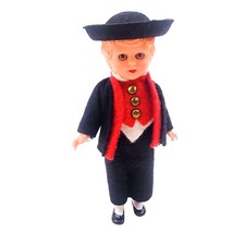 Vintage Celluloid German Costume Dolls Tourist Souvenirs Open Close Eyes