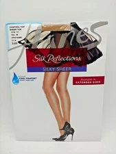 Hanes Silk Reflections Sheer Toe Control Top Cool Comfort AB Little Color V1