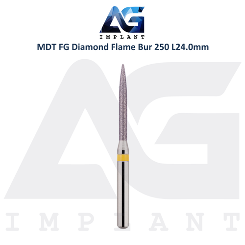 MDT Dental FG Diamante Recubierto Llama Bur 250 L24.0mm Contorno Acabado Fino - Imagen 5 de 16