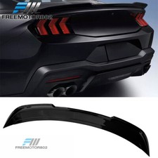 Fits 24-26 Ford Mustang Coupe Gloss Black Deck Style Rear Trunk Spoiler Wing Abs